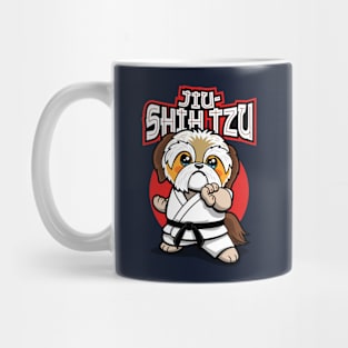 Funny Cute Kawaii MMA Shih Tzu Doing Jiu jitsu Gift For Dog Lovers Mug